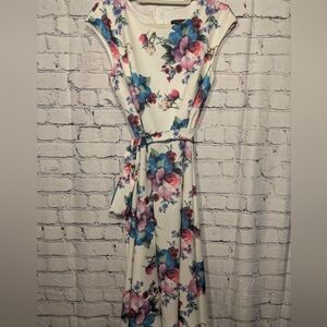 Dresstells Floral Print Maxi Dress Tea Length